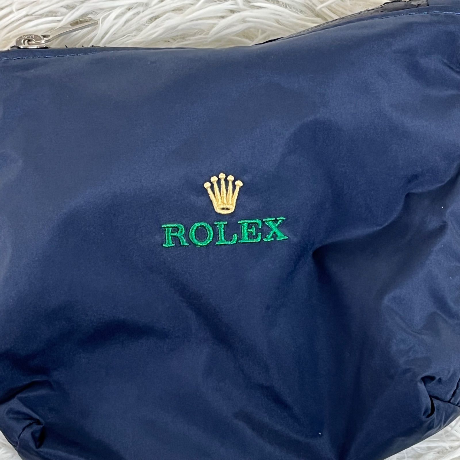 2点セット 非売品 ROLEX ボストンバッグ ポーチ ネイビー - メルカリ