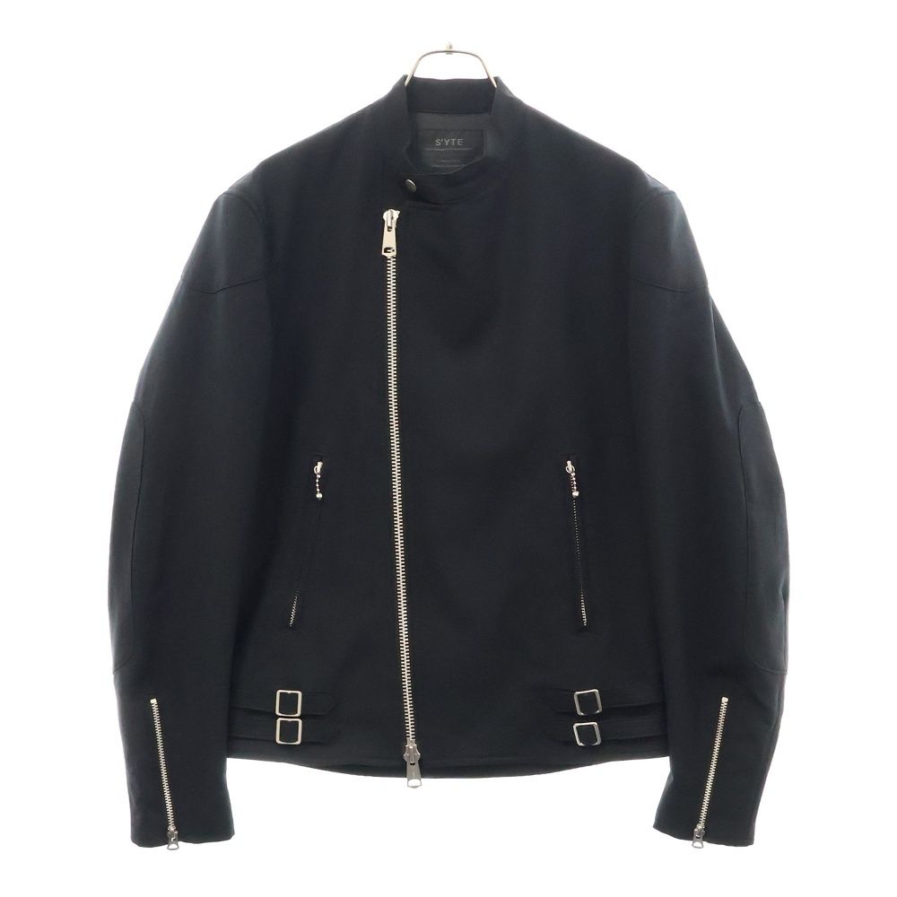 s'yte サイト Collar Padded Double Riders JKT コットン パデッド ダブル ライダース ジャケット ブラック UM‐Y71‐904 s'yte (サイト) Collar Padded Double Riders JKT コットン パデッド