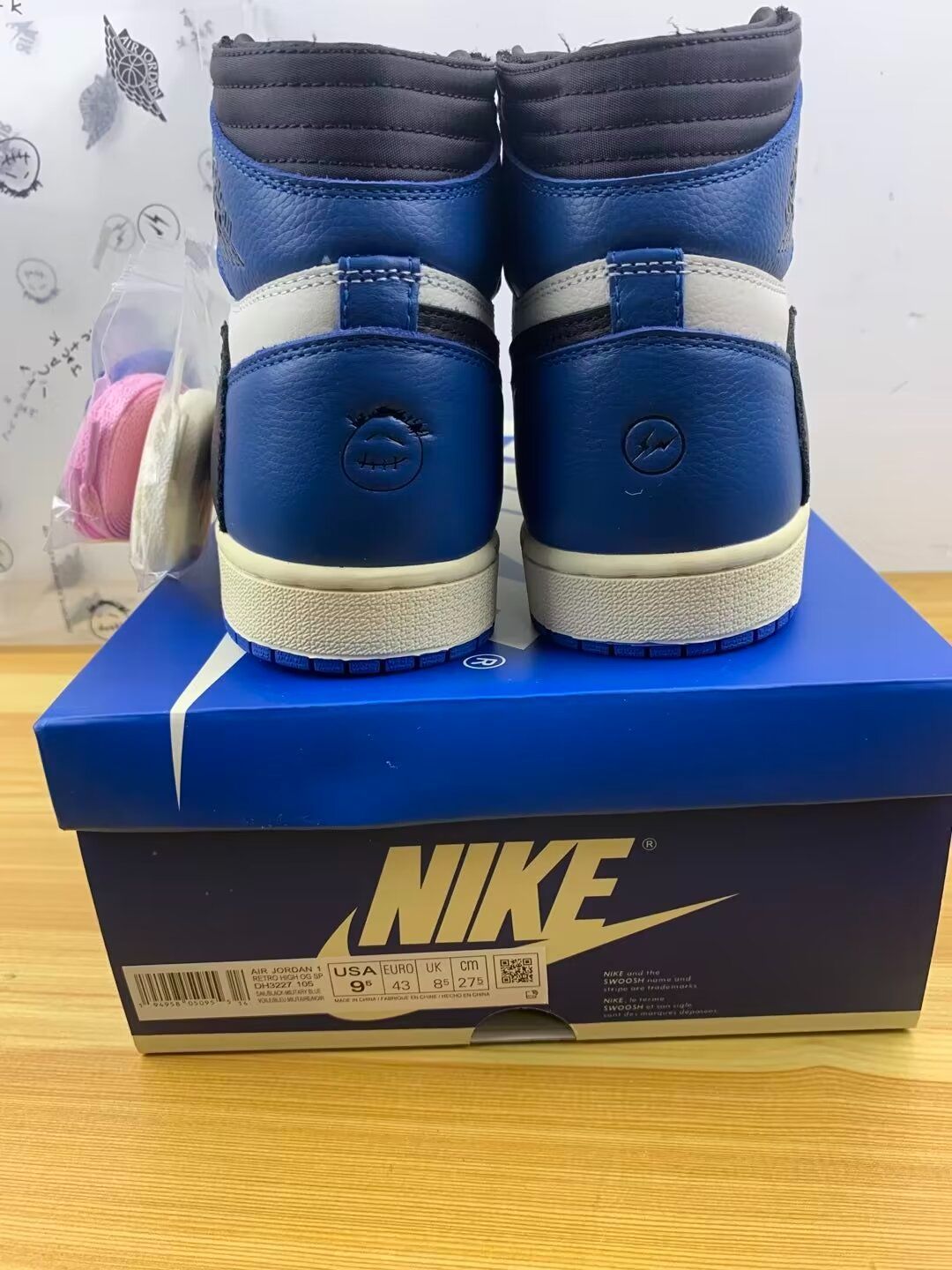 ナイキ NIKE × トラヴィス スコット Travis Scott × フラグメント Fragment ■ AIR JORDAN 1 HIGH Military Blue エア ジョーダン 1 ハイ ミリタリー ブルー スニーカー