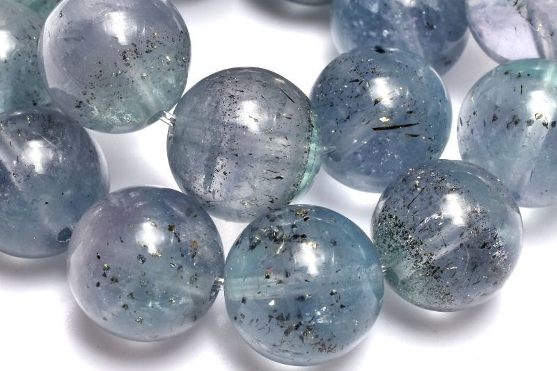 １点物 ナミビア産 パイライトインフローライト 11mm ブレスレット パワーストーン 天然石 _MA9816