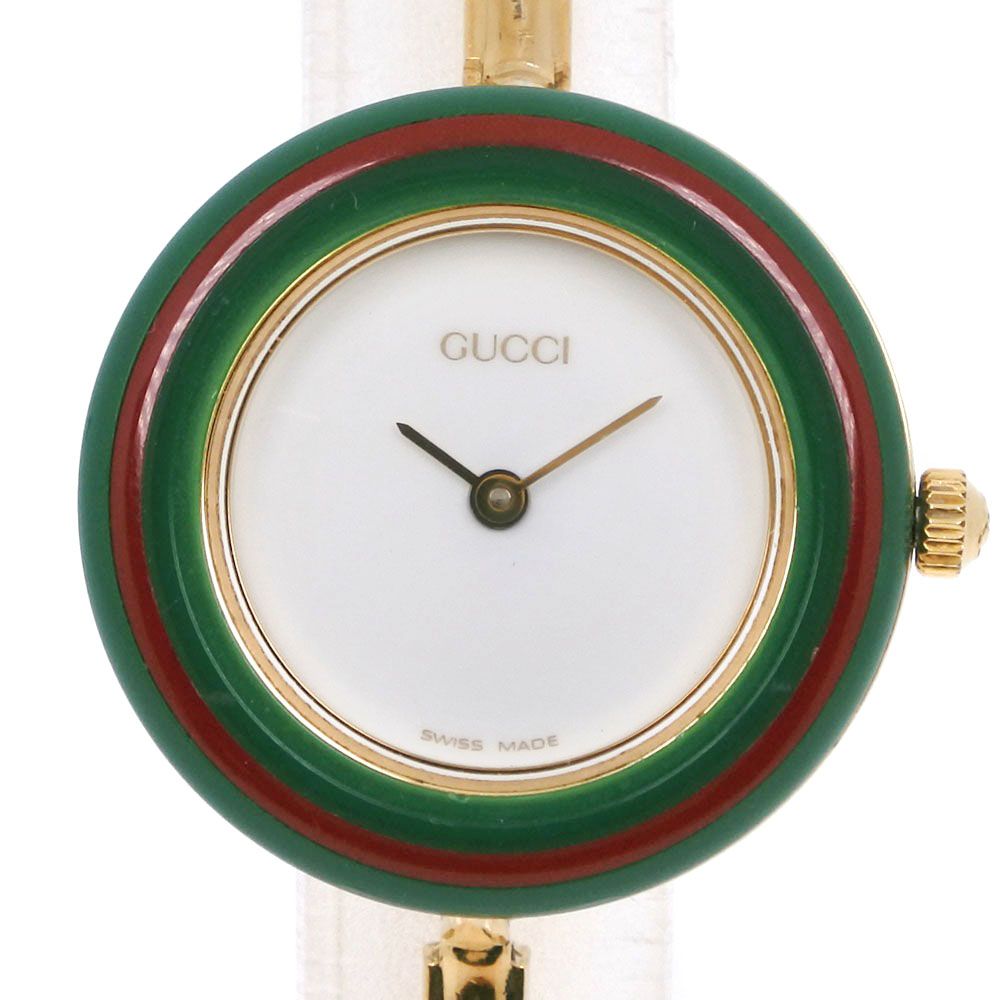 GUCCI】グッチ チェンジベゼル 11/12.2 金メッキ ゴールド クオー