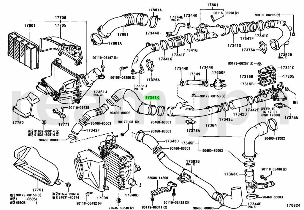 新品 トヨタ純正 80 スープラ インテーク エアホース インタークーラー  