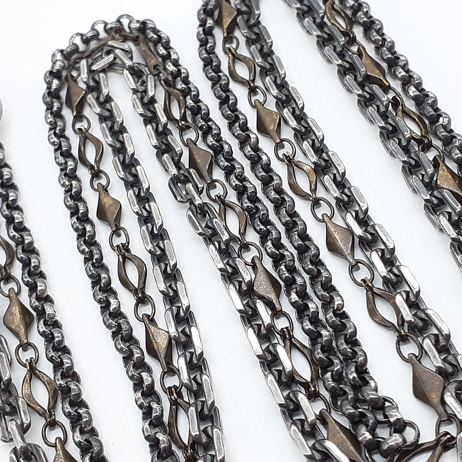 Artemis Classic アルテミスクラシック ウォレットチェーン SILVER 925 シルバー ブラックジルコニア デザインチェーン 3連 WWW_NOITHATQUANGTHANH_NET