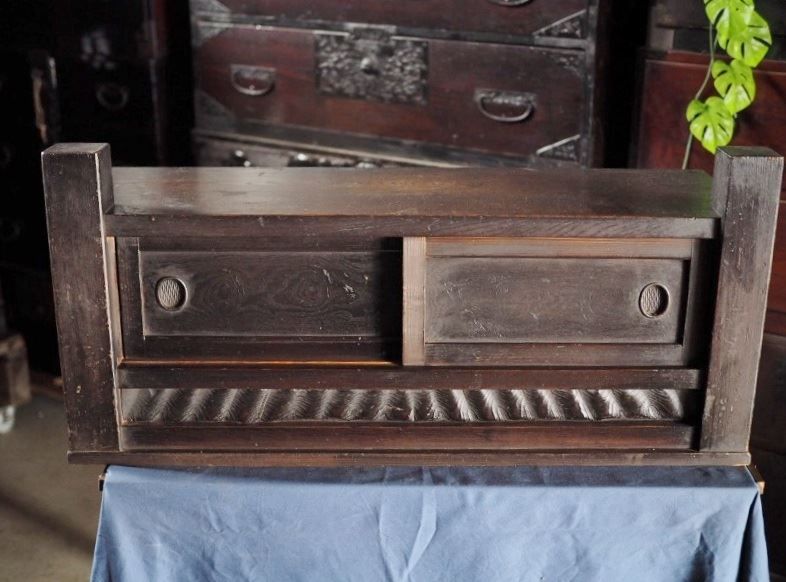 欅造りアンティークローボード 置き床 昭和初期 古録展 送料無料 品番H1712