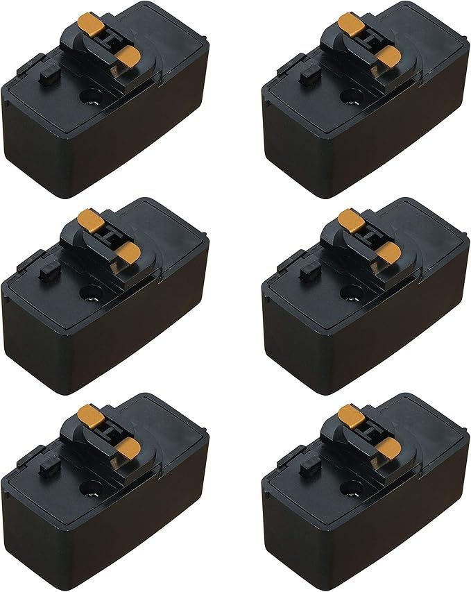 【在庫処分】Abishion 引掛シーリングプラグ、ダクトレール用 取付簡単、100V/50-60Hz専用600W(6A)まで 、引掛シーリングボディ ライティングレール用 、PSE認証（黒い6個入り）