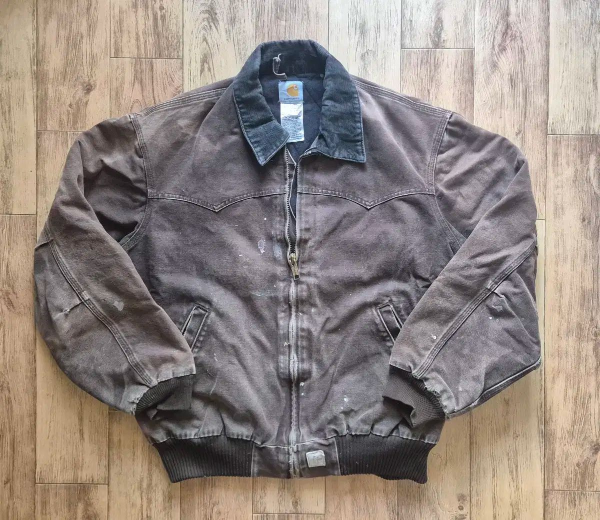 carhartt サンタフェジャケット　j14 DKB ダークブラウン　ダメージ carhartt サンタフェジャケット j14 DKB ダークブラウン