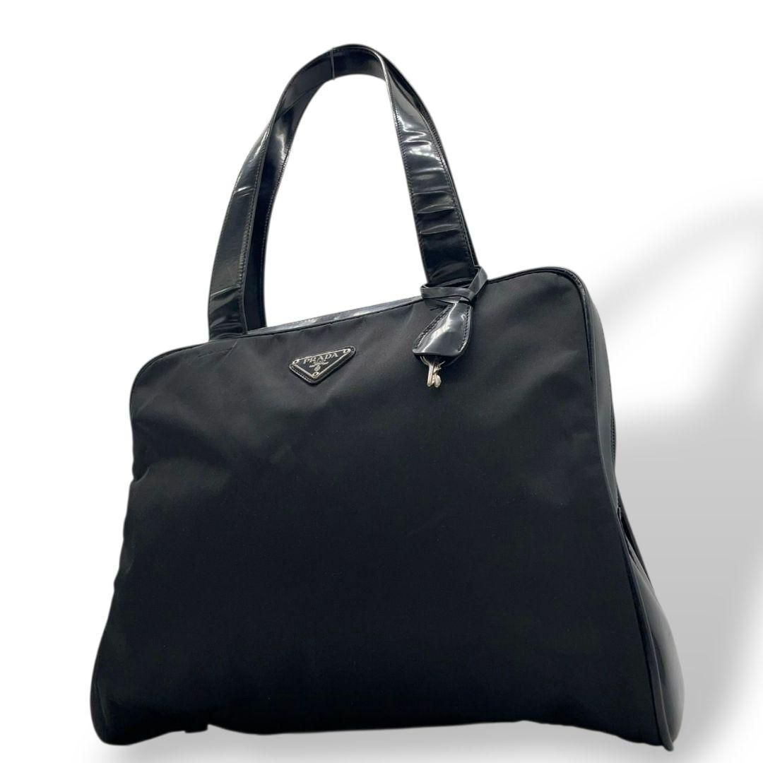 プラダ PRADA スタッズ ハンドバッグ バッグ ナイロン レディース
