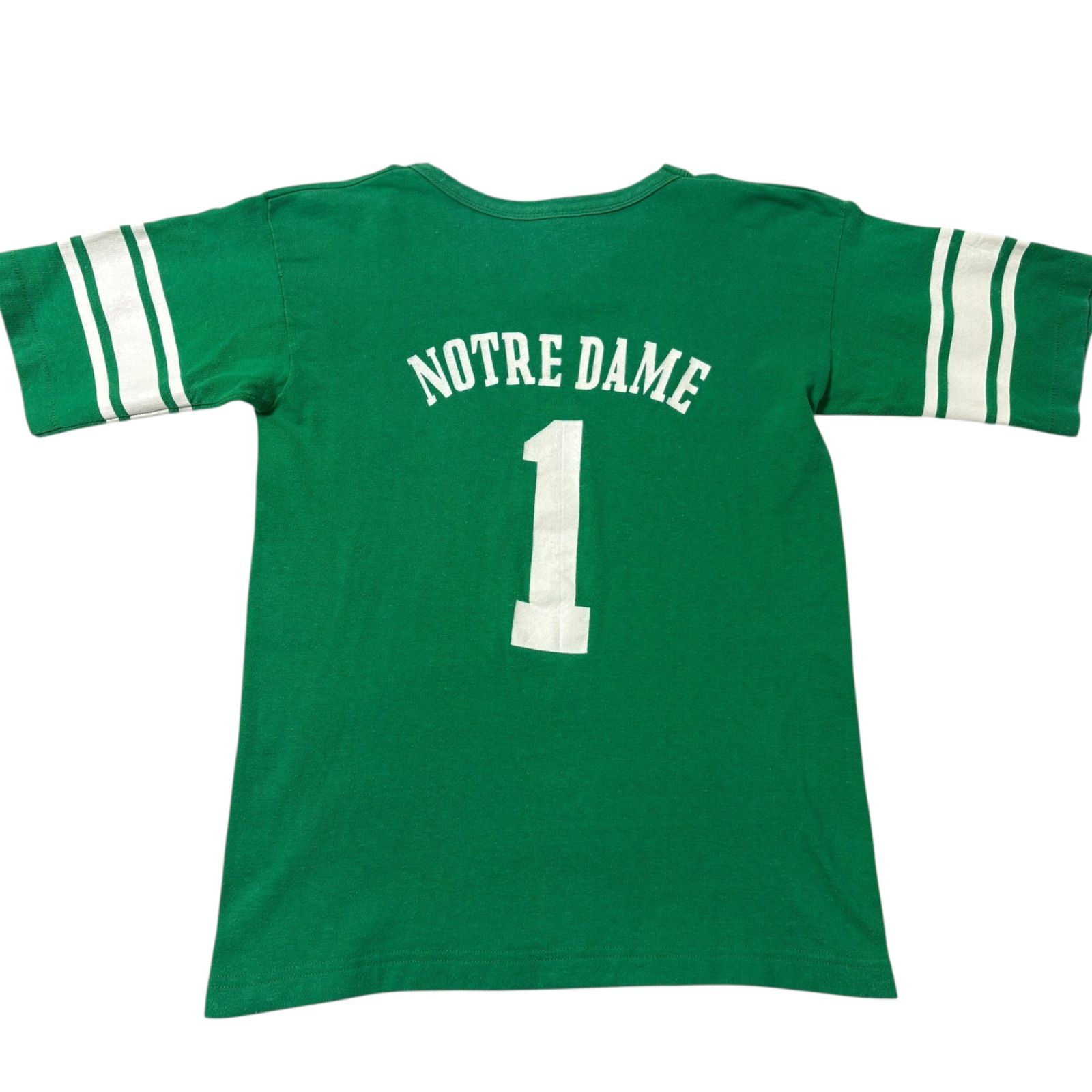 70's champion NOTRE DAME バータグ フットボールtシャツ Champion