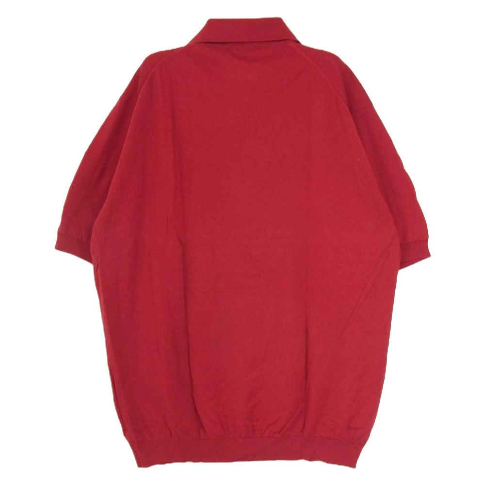 M 未使用 即日発送 ❶ ジョンスメドレー ニット ポロシャツ 半袖 レッド Munsingwear JOHN SMEDLEYコラボニットポロシャツ -デサント