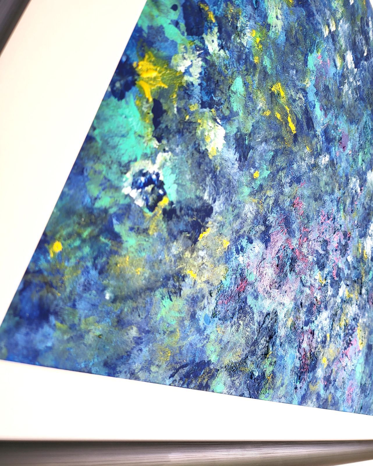 石垣の海に生きた証 / 抽象画 46×63㎝ A2 額縁セット 原画のみ モダン 石垣の海に生きた証 / 抽象画 46×63㎝ A2 額縁セット