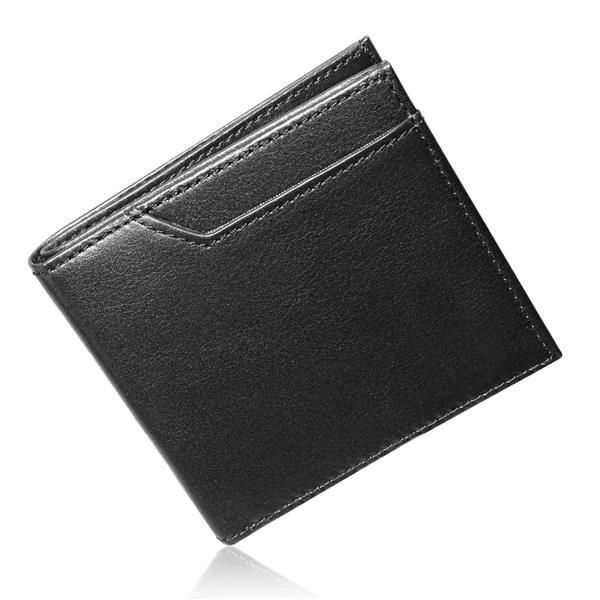 Black Aplosm 【牛本革】 ミニ財布 柔らかい メンズ 2つ折り 薄い財布 メンズ小さい財布 二つ折り財布 メンズ (Black)