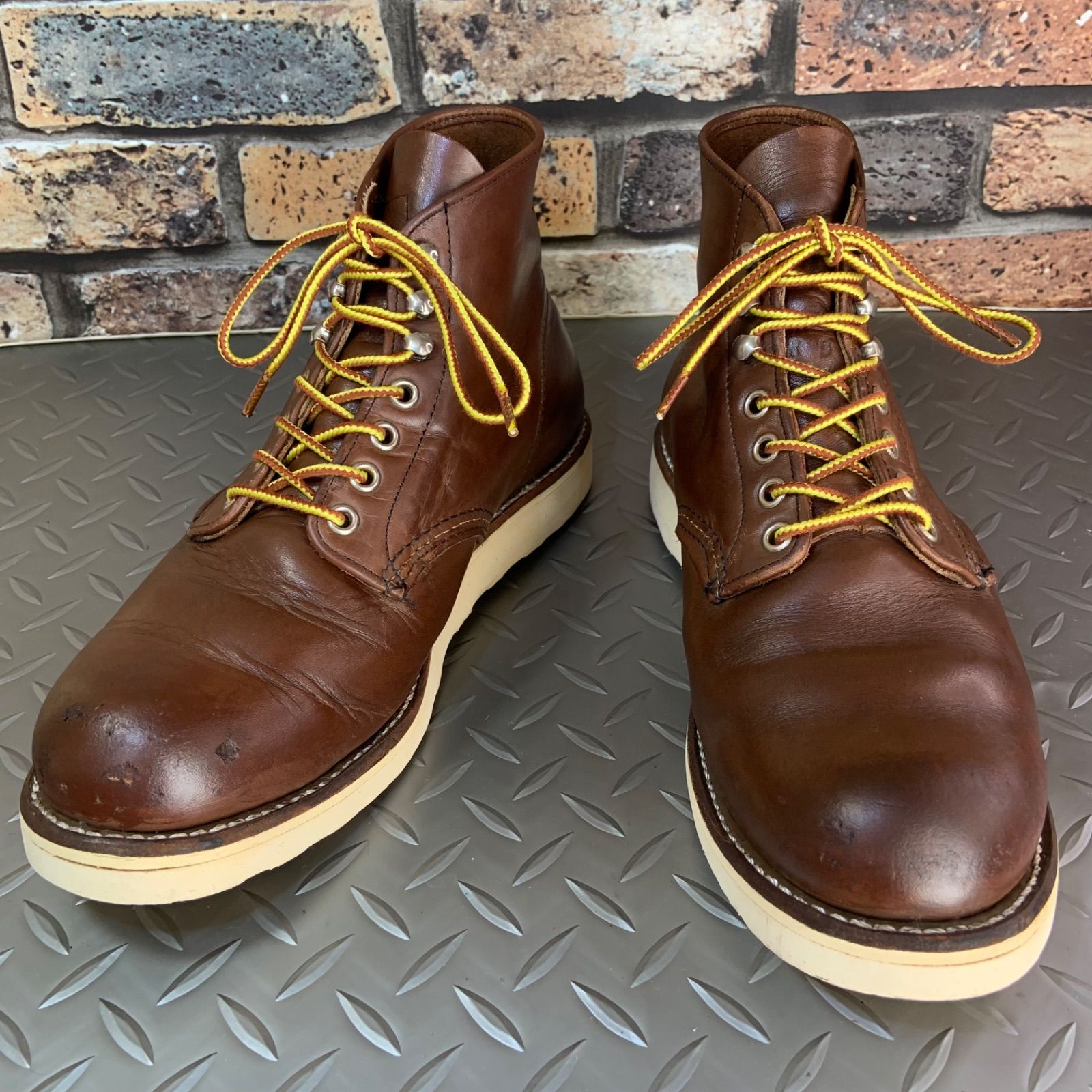 0 刺繡羽タグ ☆REDWING 2000年 ワークブーツ チョコレートクローム 