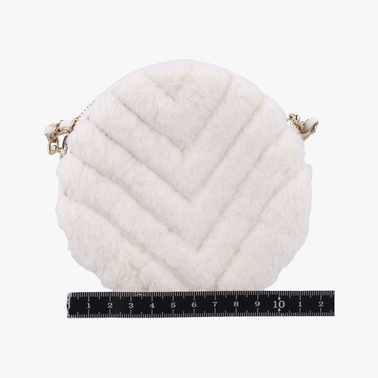 シャネルChanelラウンド ムートン ココマークホワイトウールAP093228979498