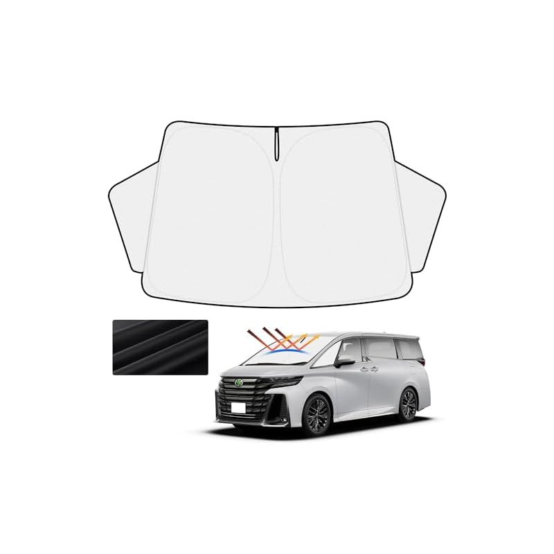 【遮熱コーティング＆ハニカム設計】Cartist 革新型 トヨタ アルファード 30系 フロントサンシェード 遮熱コーティング素材 ALPHARD 3代目 2015年~2023年 フロントガラス サンシェード シェードカ
