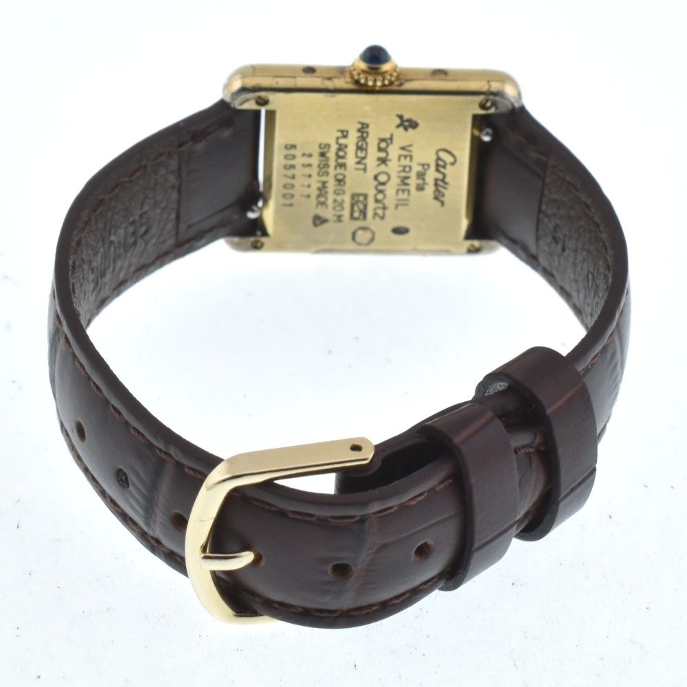 Cartier マストタンク SV925 ヴェルメイユ5057001 CARTIER】ヴィンテージ カルティエ マストタンク SM