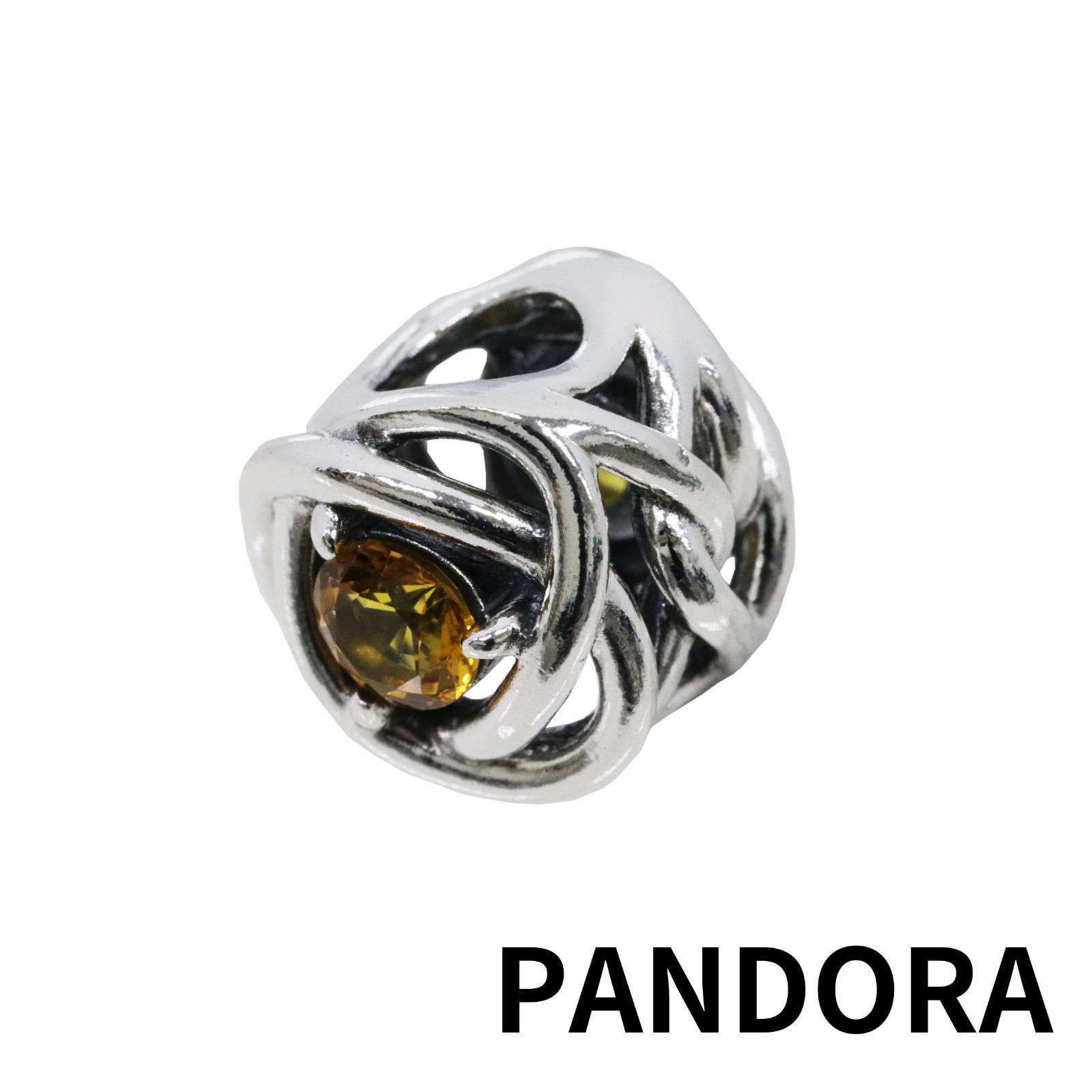 ☆【新品・正規品】ボックス・ショッパー付 PANDORA(パンドラ) ☆Honey Eternity サークル チャーム☆ カスタマイズアクセ スターリングシルバー シルバー925  ブレスレット ブランド アクセサリー 東京発送