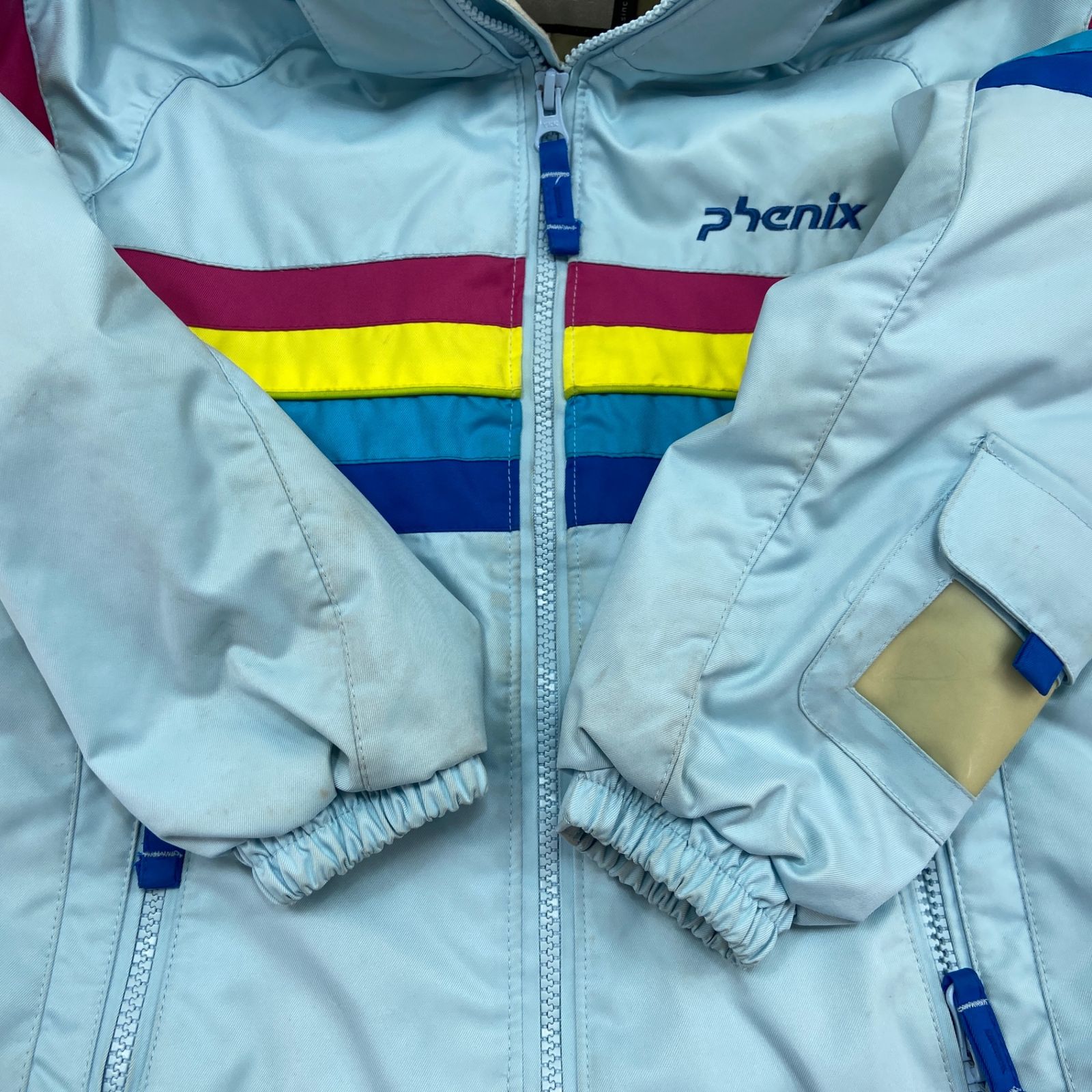 【中古】☆スキーウェア☆phenix☆ジャケットとパンツセット☆ Phenix フェニックス スキーウェア キッズ 中綿ブルゾンサックス