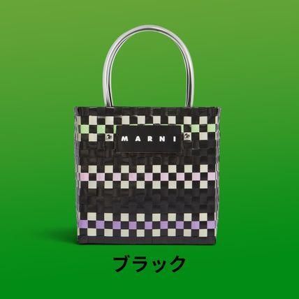 Marni market discount woven shopping bag