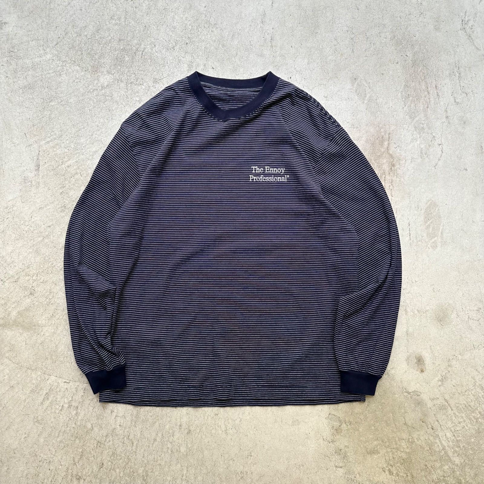 美品 ENNOY L/S BORDER T-SHIRTS M ネイビー エンノイ スタイリスト私物 - メルカリ