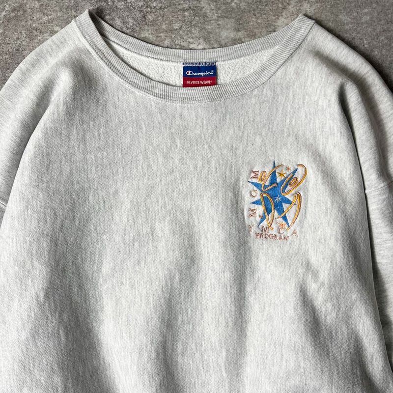 00s Champion ロゴ 刺繍 リバースウィーブ スウェット トレーナー XL