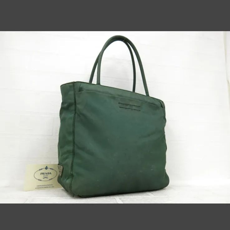 PRADA プラダ ナイロン トートバッグ ギャランティカード グリーン PRADA プラダ ナイロン トートバッグ ギャランティカード グリーン