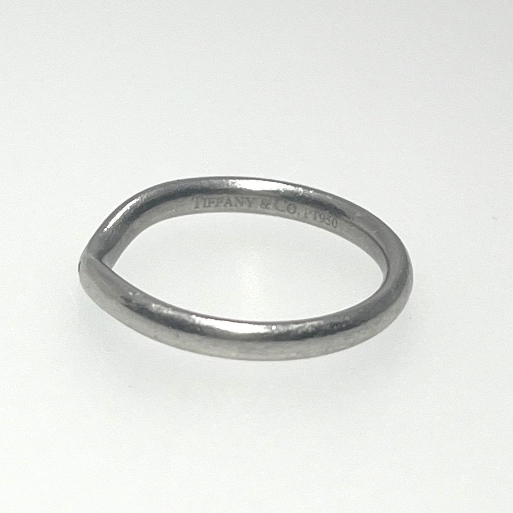 値下げ！ Tiffany&Co. ティファニー カーブド バンド リング PT950 3P