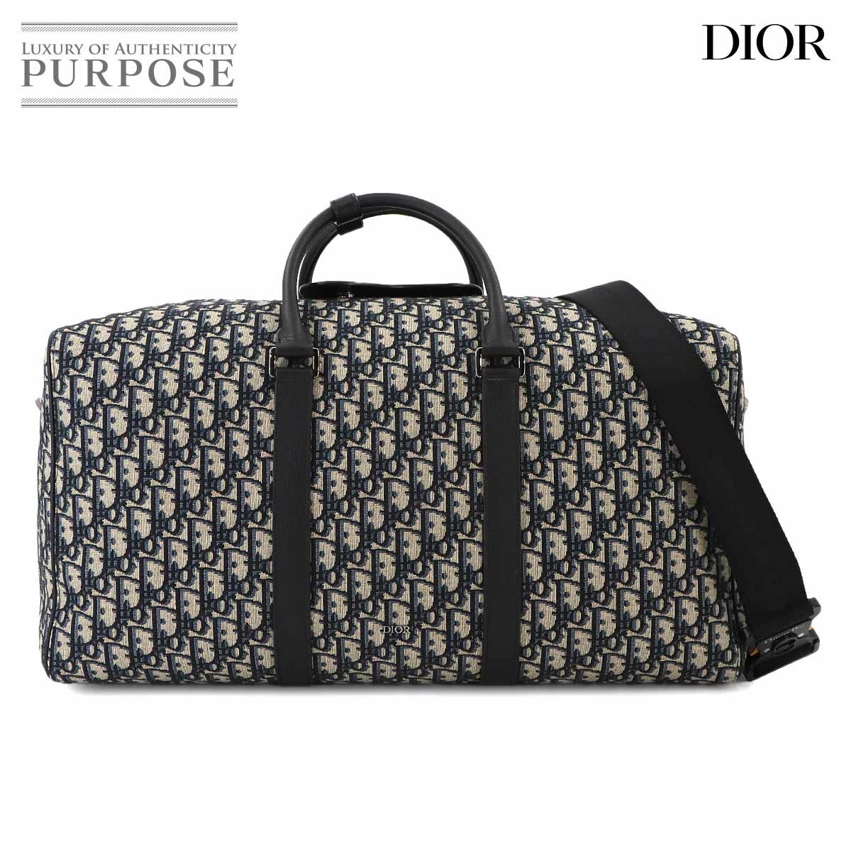 クリスチャン ディオール Christian Dior オブリーク ランゴ 50 2way ボストン ショルダー バッグ キャンバス 90278138