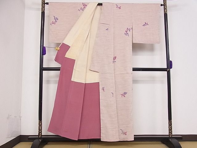 平和屋着物□上質な紬 舞花文 逸品 xg4640 - メルカリ 