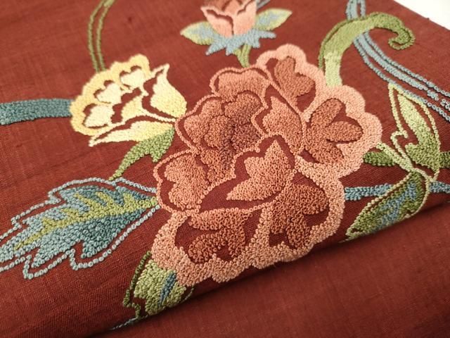 平和屋着物○本場結城紬 八寸名古屋帯 一重帯 菱吉祥文 証紙付き 正絹