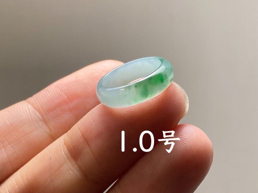 L13-34 ピンキーリング 氷糯種 深緑 1.0号 グアテマラ産 A貨 本