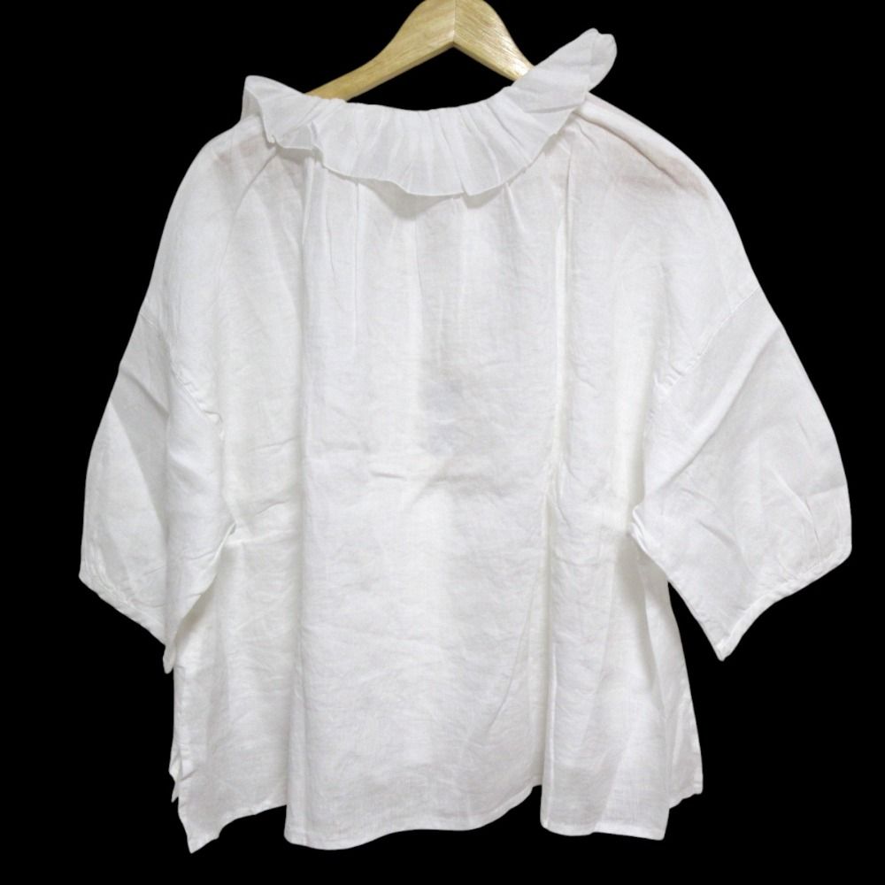新品同様 24AW nest Robe ネストローブ リネン100％ 3/4スリーブ