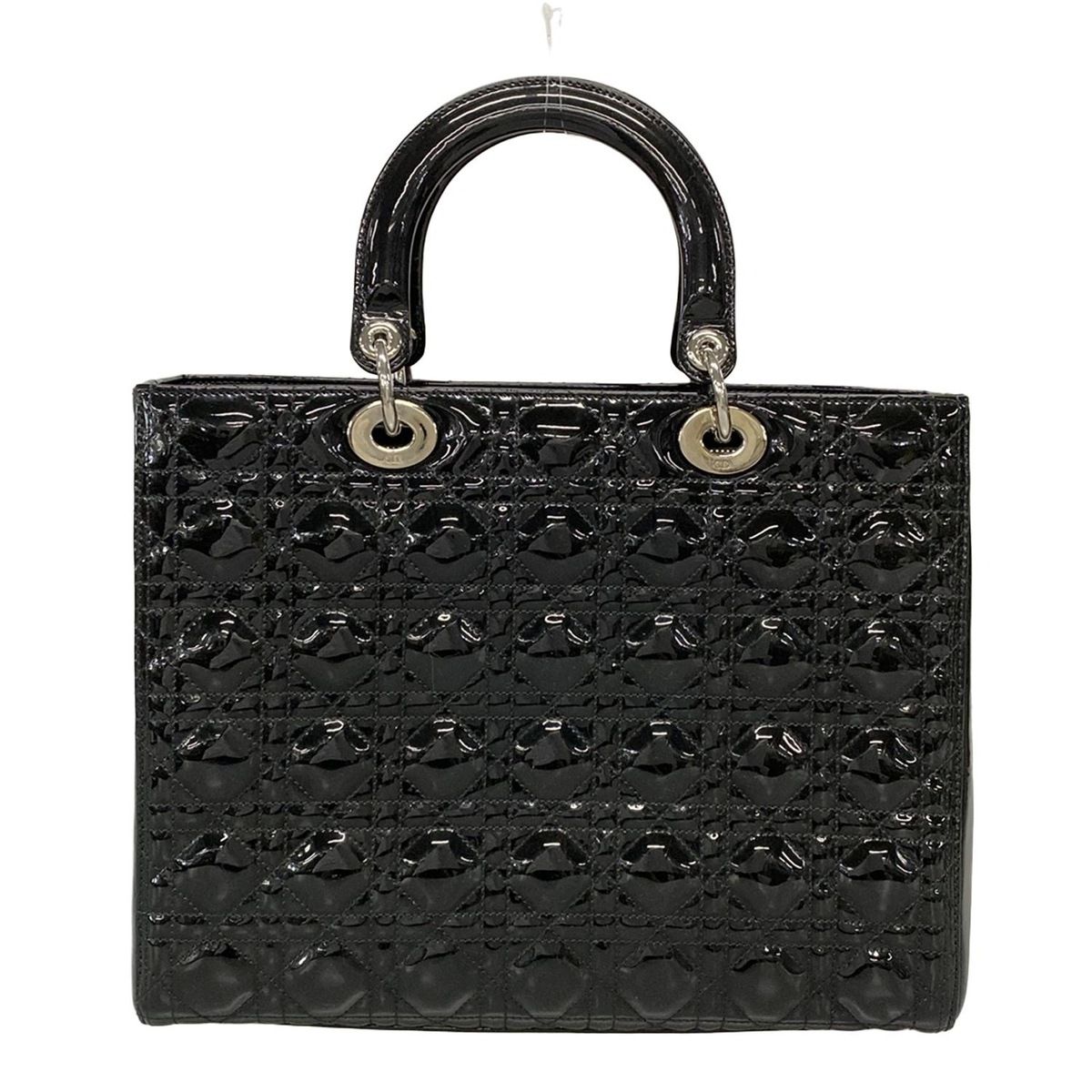 Christian Dior 黑 コンビ革 ハンドバッグ