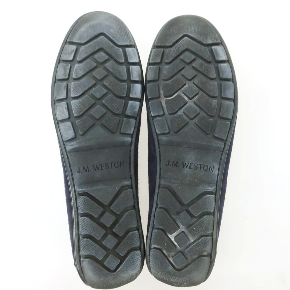 ジェイエムウエストン J.M WESTON スエード ドライビングシューズ ネイビー サイズ6 1 2 メンズ