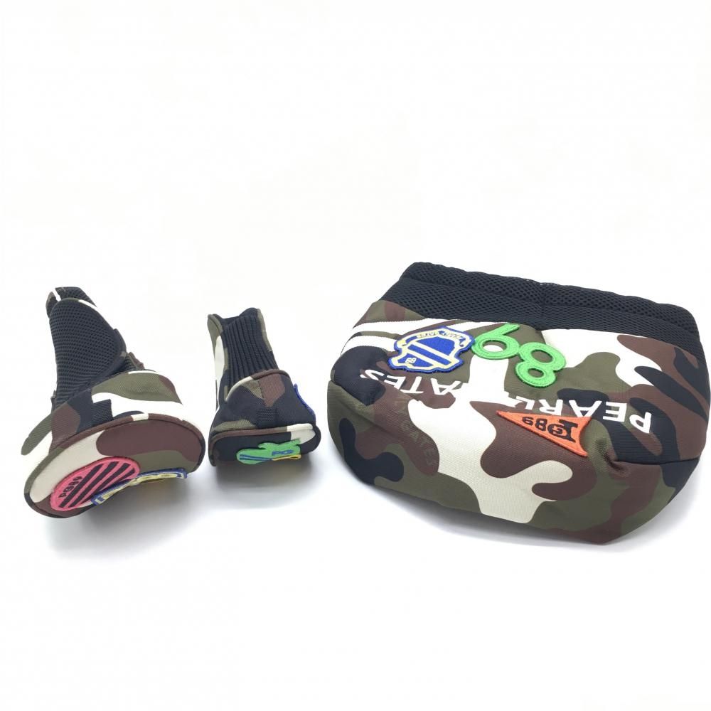 美品】パーリーゲイツ ヘッドカバー 3点セット（アイアンカバー FW UT 