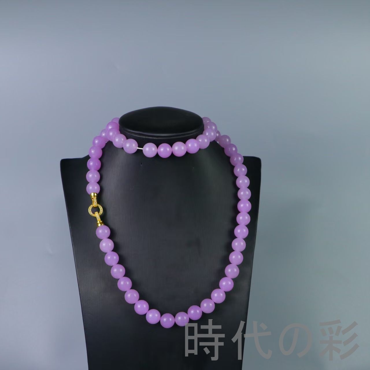 中国古美術 清代 高冰翡翠 宝石彫 旧家蔵 彫刻 項鏈 ネックレス 唐物 骨董品 アンティーク ジュエリー R07092702