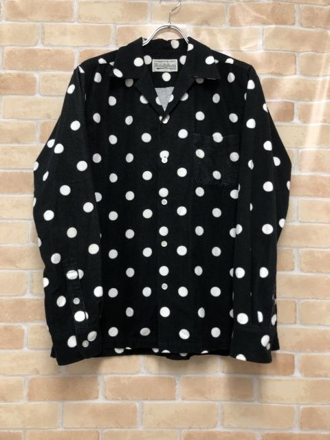 中古】 WACKO MARIA ワコマリア 長袖ドットシャツ ブラック L
