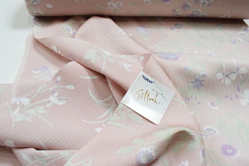 東レシルック 奏美 小紋柄反物-No.278【地色：洗柿色/変わり地模様