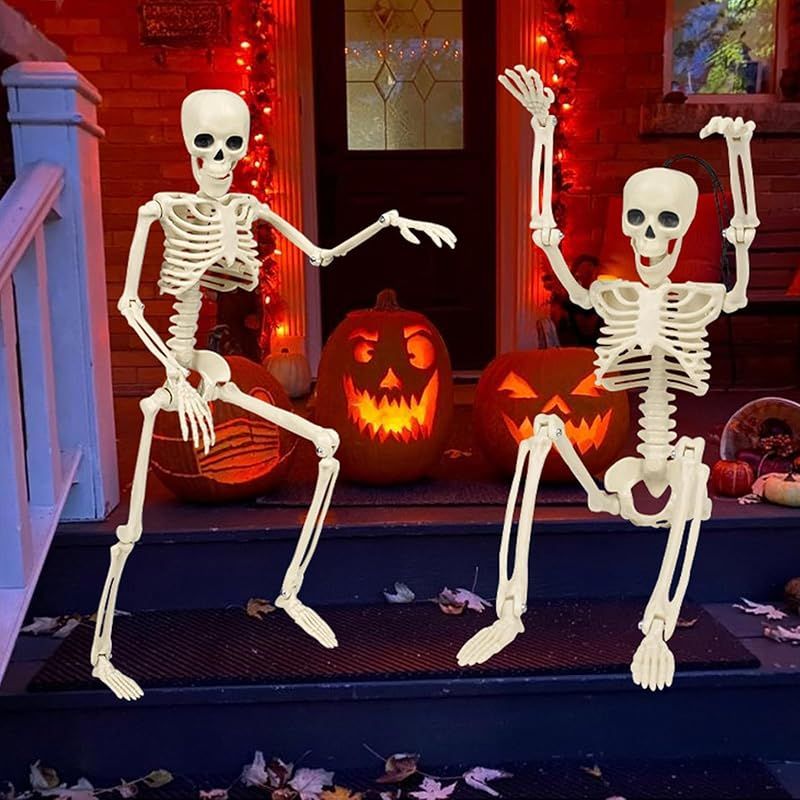 ハロウィン 飾り 骸骨 2個セット 約40cm スケルトン 怖い お化け