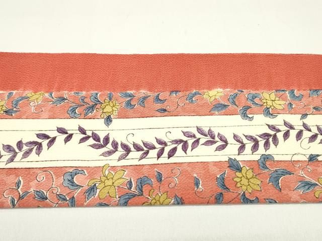 平和屋着物○摺型友禅 京都 多ち花 全通柄九寸名古屋帯 絞り 更紗花