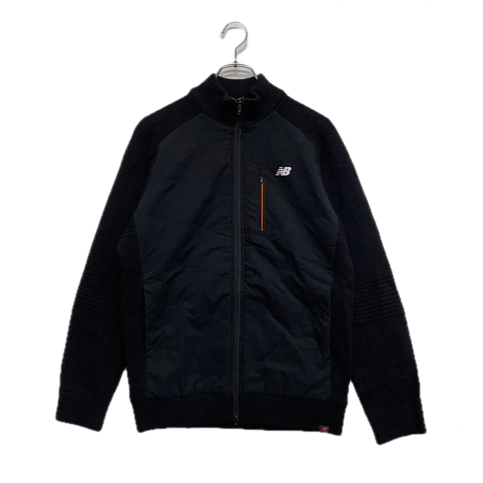 メンズ ニューバランスゴルフ New Balance golf ニットアウター 4 M 黒 ブラック ダブルジップ 裏地付き