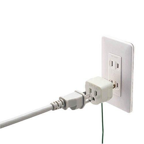  ELECOM OA雷アダプタ テレビ用 3ピン→2ピン 雷サージ ノイズ対策機能付 T H 32 N CD-R 録音用メディア