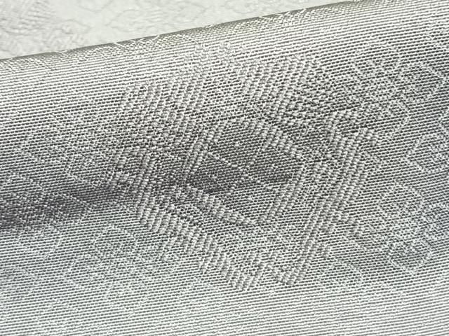 平和屋着物▽上質な色無地 単衣 草花地紋 裏葉柳色 正絹 逸品