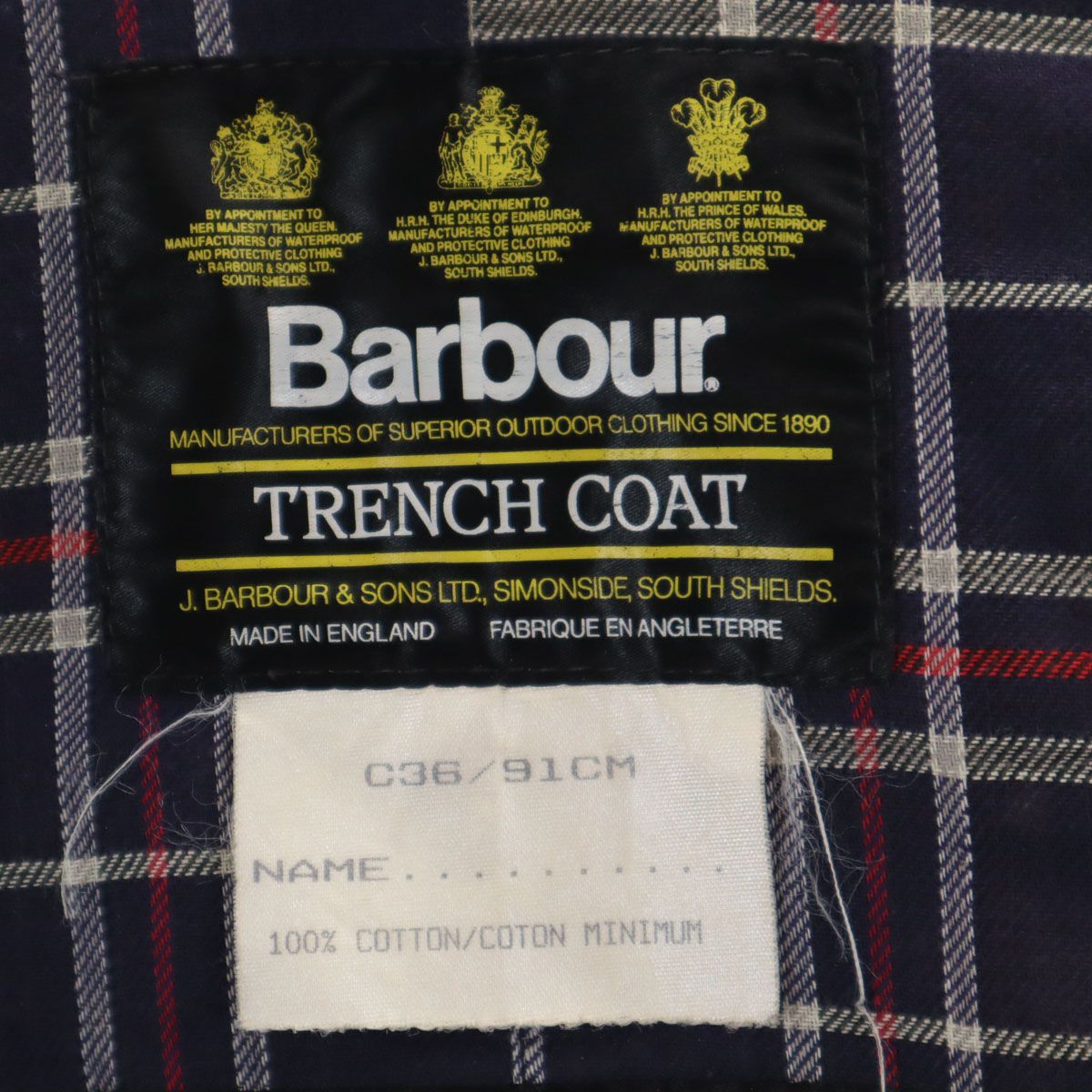 Barbour バブアー 90s 3ワラント TRENCH COAT オールド オイルド Barbour バブアー 90s 3ワラント TRENCH COAT オールド オイルド