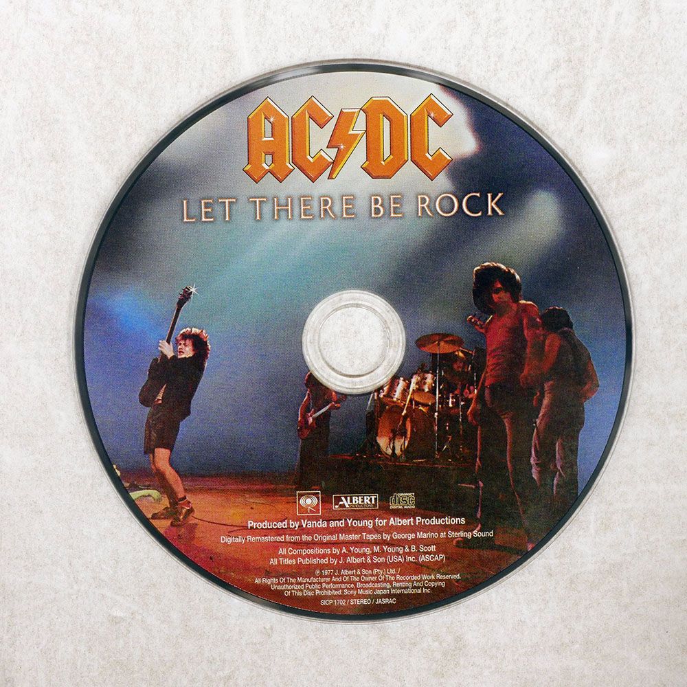 国内盤 AC/DC/LET THERE BE ROCK/ALBERT PRODUCTIONS SICP1702