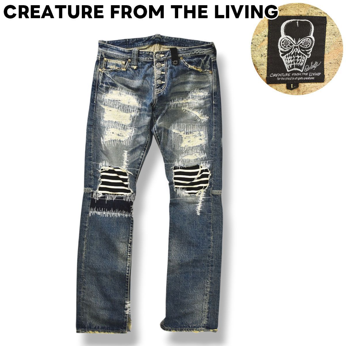 CREATURE FROM THE LIVIN デニムパンツ サイズS 新品 CREATURE FROM THE LIVING デニムパンツ
