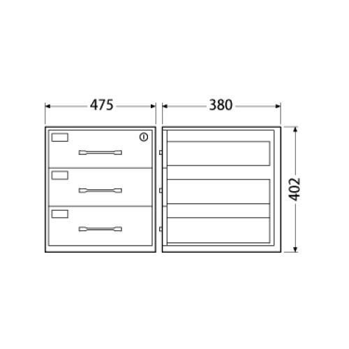 エースキーボックス 300本用 ホワイト D-300N 杉田エース キーボックス キーキャビネット 物件管理 キーステーション