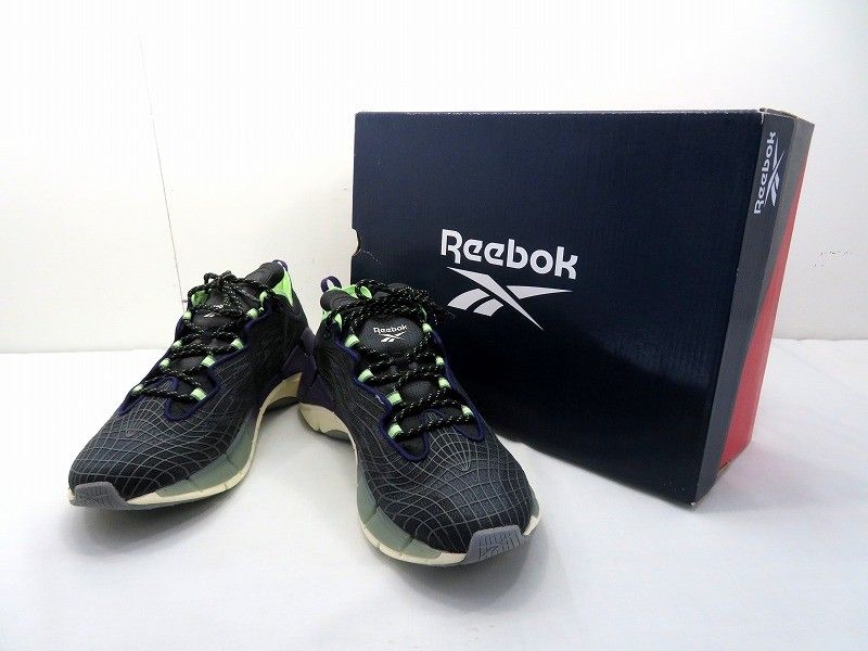 s24g-745k【中古】Reebok リーボック　Zig Kinetica II ジグ キネティカ　スニーカー　FX9405　25.5cm　コアブラック