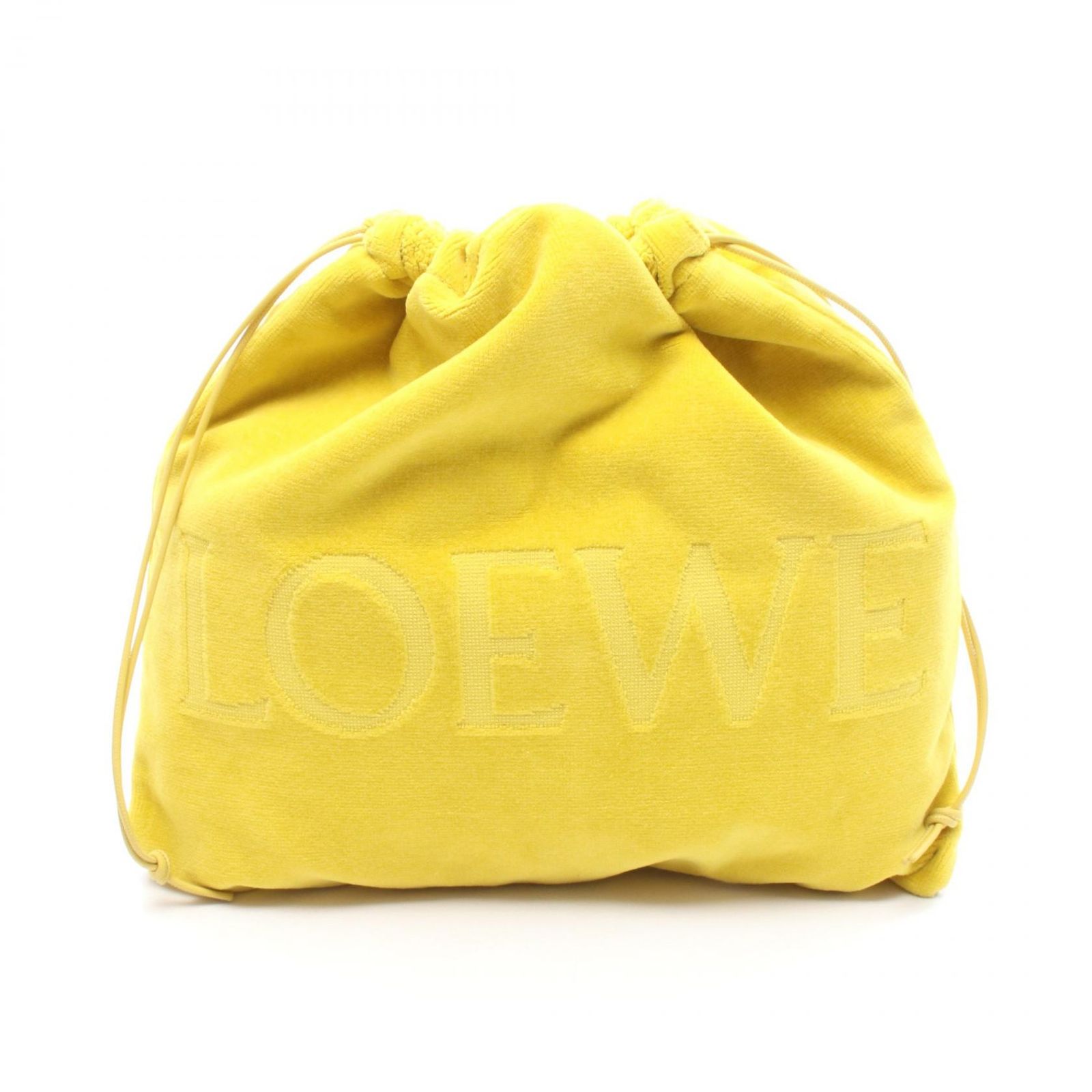 ロエベ LOEWE ポーチ ドローストリング ミディアム C822Q29X218100 イエロー その他 ドローストリング ポーチ ミディアム レディース