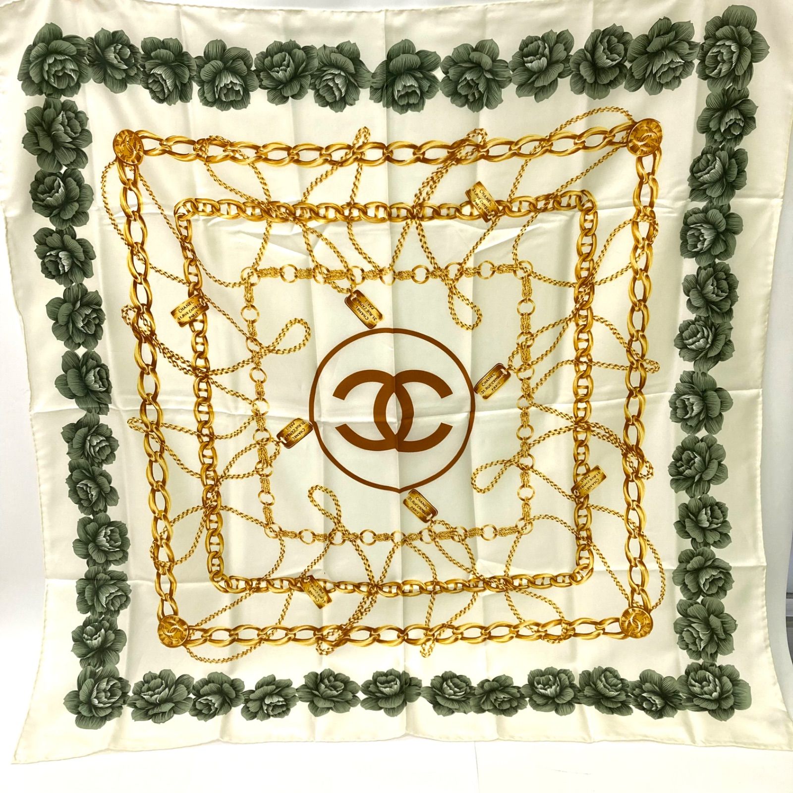 🌟最終価格🌟【CHANEL】シャネル スカーフ ゴールドチェーン 大判