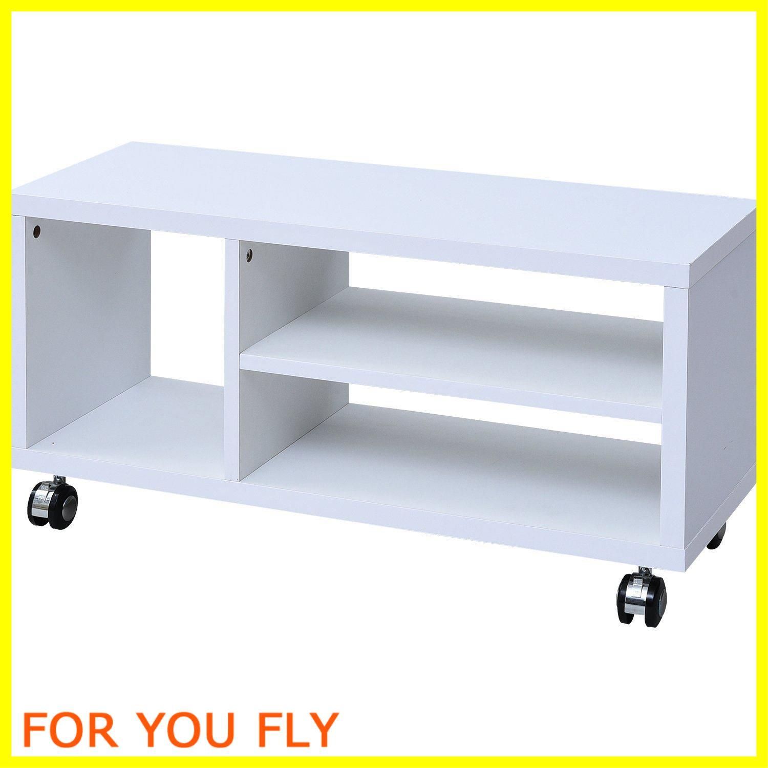 山善 テレビ台 幅80×奥行29×高さ40cm 32型対応 コンパクト 天板鏡面仕上げ キャスター付き 組立品 シャイニーホワイト SKTV-800 SWH